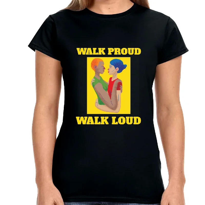 Walk Proud Walk Loud Pride Day Parade Shirt LGBTQ Parade Women Tops Anti-Pilling Machine Wash Handmade Walk Proud Walk Loud Pride Day Parade Shirt LGBTQ Parade Women Tops Anti-Pilling Machine Wash Handmade