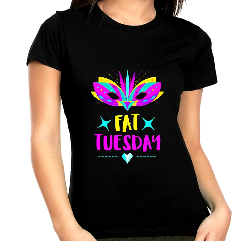 Womens Fat Tuesday Plus Size Mardi Gras Shirts for Women Plus Size Fat Tuesday Shirts for Women Plus Size Faux Fur Fabric Real Fur Fabric Shearling Fabric