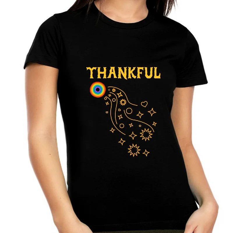 Womens Thanksgiving Shirt Fall Shirt Fall Shirts Women 1X 2X 3X 4X 5X Plus Size Thankful Shirts for Women Terry Blend Velvet Blend Canvas Blend