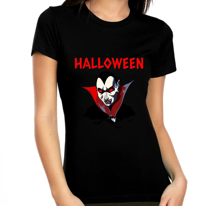 Zombie Dracula Shirt Halloween Shirts for Women Dracula Bats Halloween Tshirts Halloween Costumes for Women Chenille Blend Fleece Blend Nylon Blend