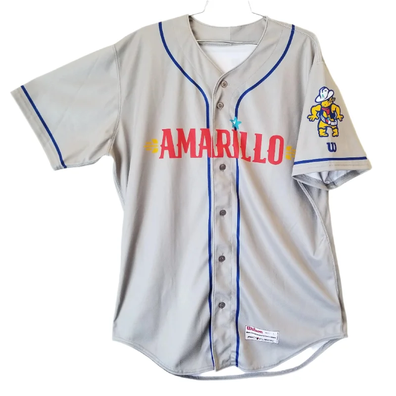 Amarillo Sod Poodles ADULT Grey Sublimated Replica Road Jersey Ribbed Jersey Tee