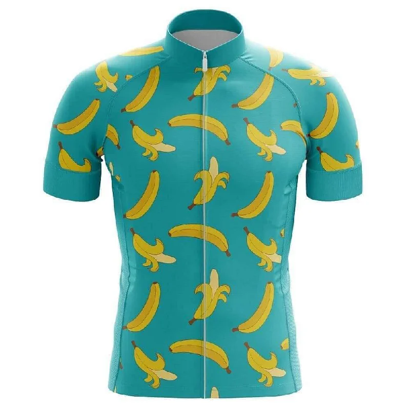 Banana Print Cycling Jersey Summer Jersey Tee