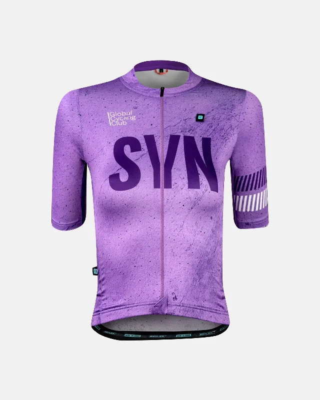 Women's Syndicate Jersey - Berry Noise Silk Jersey Blouse