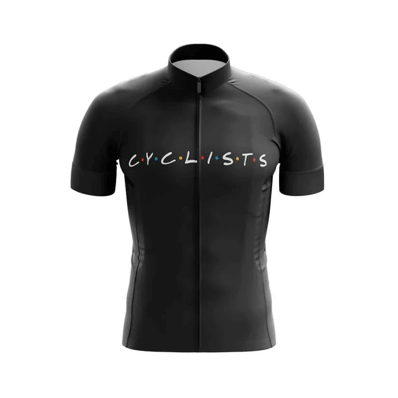 C.Y.C.L.I.S.T.S (Friends Theme) Black Cycling Jersey Casual Weekend Jersey Tee