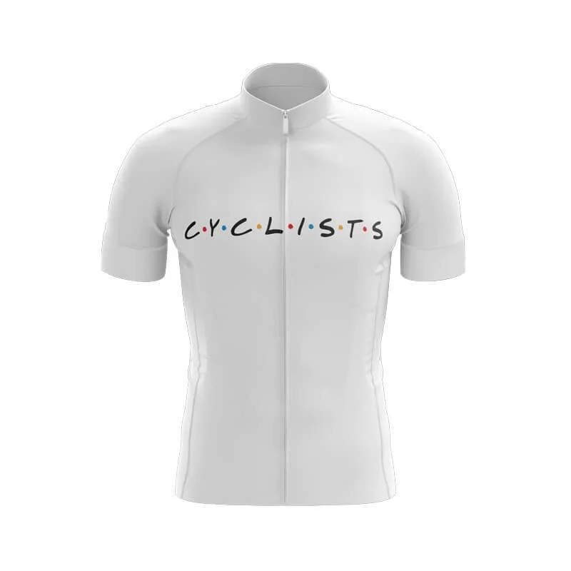 C.Y.C.L.I.S.T.S (Friends Theme) White Cycling Jersey Ash Gray Jersey Tee