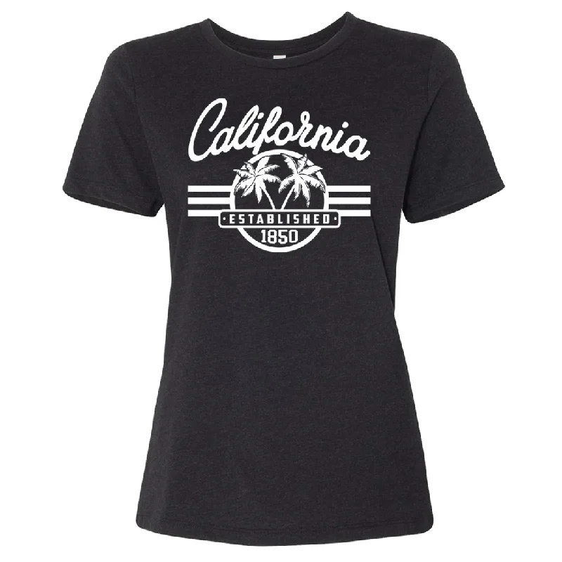 California Palm Tree Logo Women's Relaxed Jersey Tee Glamorous Jersey Tee