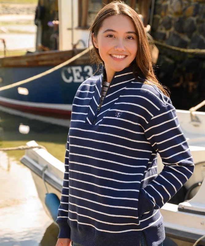 Coral Jersey - Navy Stripe Turquoise Jersey Tee