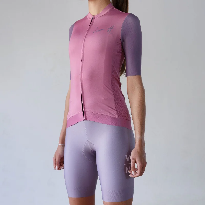 Rosa Viola Cycling jersey Textured Jersey Blouse