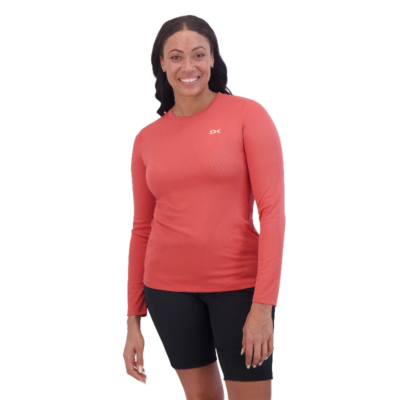 Thrillium Long Sleeve Club Jersey Women's - Mineral Red Halter Neck Jersey Tee