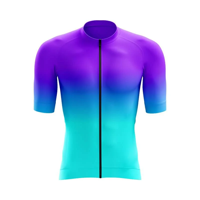 Violet-Cyan Gradient Aero Jerseys Luxury Jersey Tee