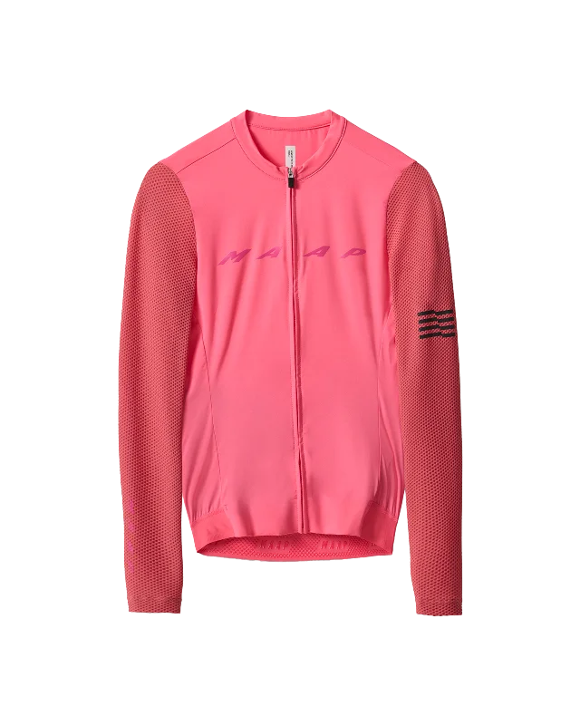 Women's Evade Pro Base LS Jersey 2.0 - Epik Pink High Neck Jersey Shirt