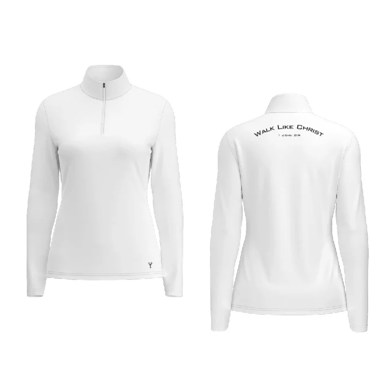 Women's WALK LIKE CHRIST Sleeve Sports Collar Long Sleeve Jersey Shirt Retro Jersey Tee