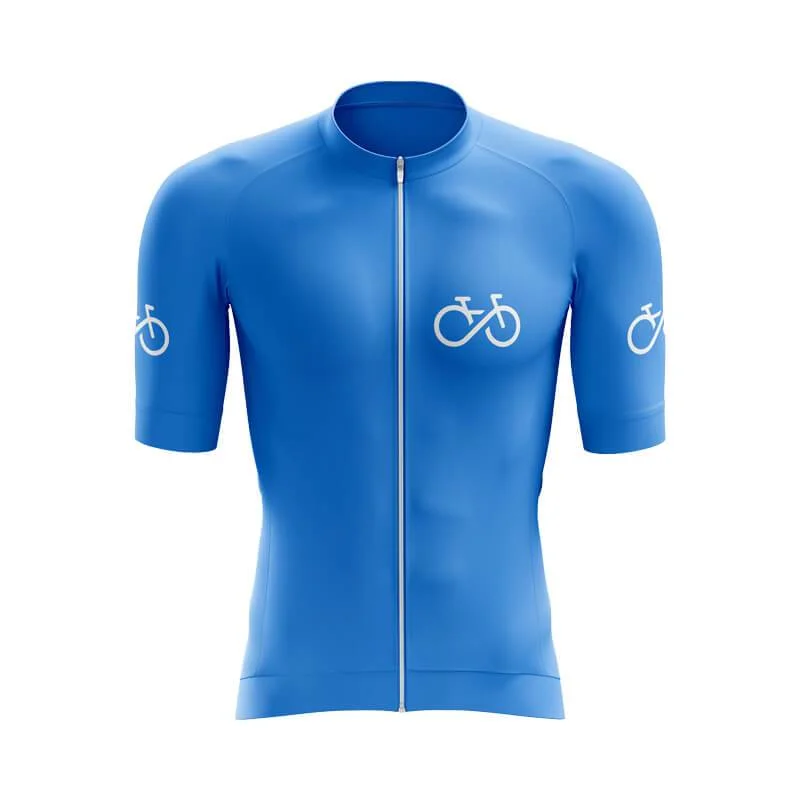 Bike Forever 2.0 Aero Jerseys (Blue) Gold Jersey Tee