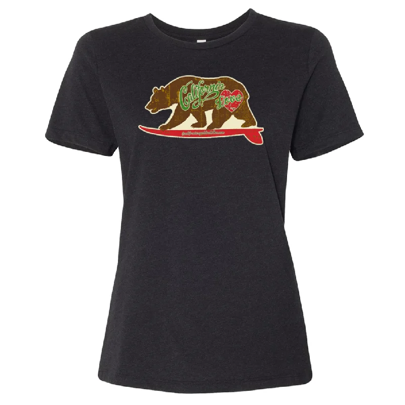 California Love Vintage Surfboard Women's Relaxed Jersey Tee Cotton Jersey Tee