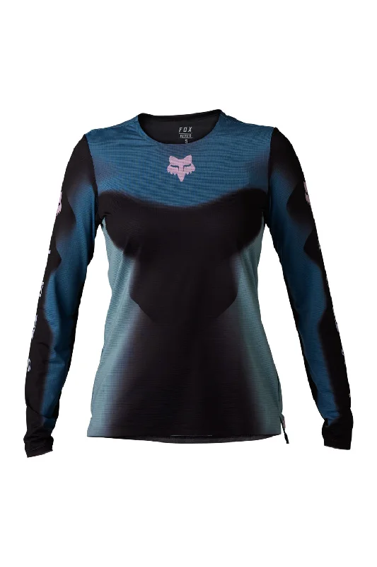 Fox Racing 2023 Womens Flexair Long Sleeve Jersey Lavender Jersey Tee