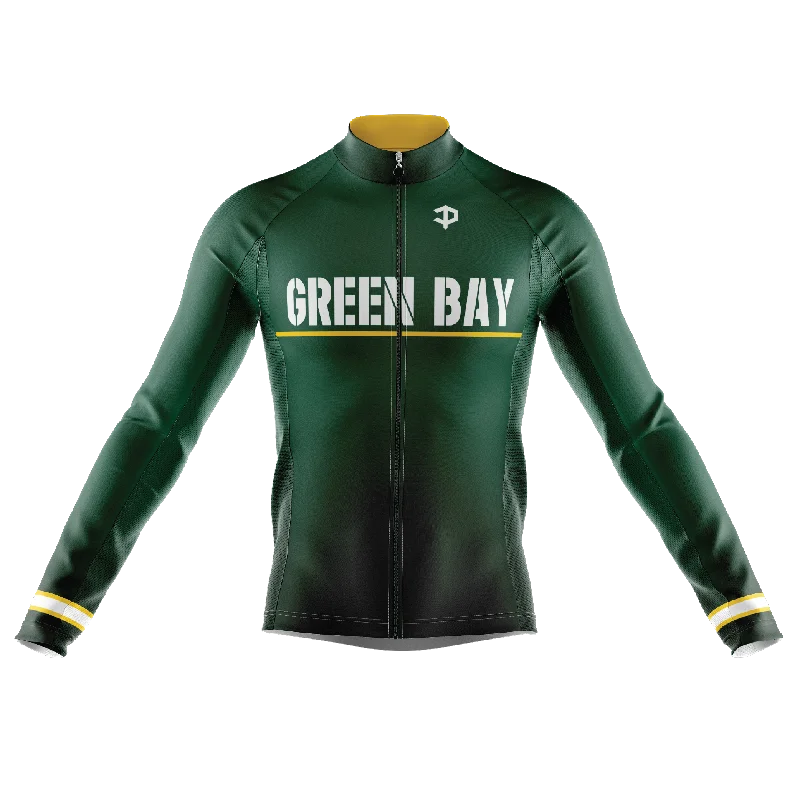 Green Bay Long Sleeve Cycling Jersey Lightweight Jersey Top