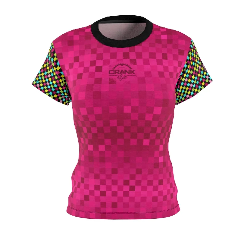 Multi Pink Checker MTB Jersey Comfortable Jersey Tee