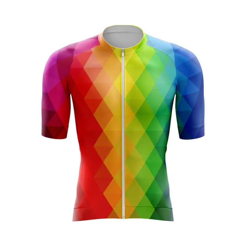 Polygonal Rainbow Aero Jerseys Royal Blue Jersey Shirt