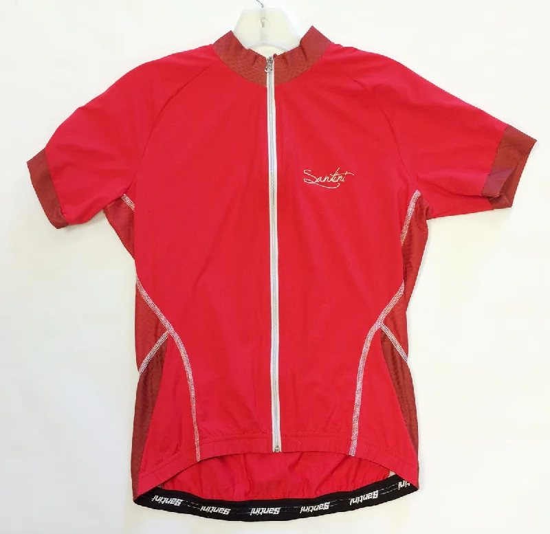 Monella Short Sleeve Womens Cycling Jersey Red by Santini Organic Jersey Tee